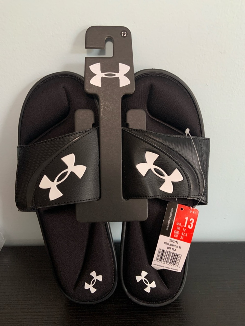 Under Armour Slides size 13 New with tags